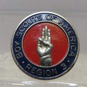 VTG Region 3 Neckerchief BSA Slide Boy Scouts of America 1.25 inch.